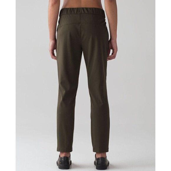 Lululemon On The Fly Dark Olive Straight Leg Athletic Pants 4 - Picture 2 of 6
